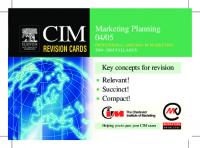 CIM Revision Cards: Marketing Planning 04 05 (Cim Revision Cards)