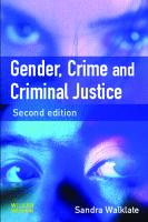 Gender, Crime and Criminal Justice: Second Edition