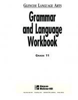 Glencoe Language Arts Grammar and Language Workbook Grade 11