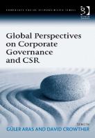 Global Perspectives on Corporate Governance and CSR (Corporate Social Responsibility)
