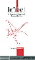 How to Prove It: A Structured Approach, 2nd Edition