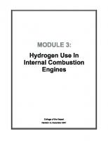 Hydrogen Use in Internal Combustion Engines