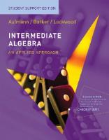 Intermediate Algebra: An Applied Approach: Student Support Edition, 7th Edition