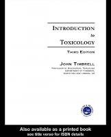 Introduction to Toxicology, Third Edition