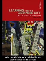 Learning from the Japanese City: West meets East in Urban Design
