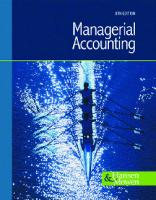 Managerial Accounting, 8th Edition