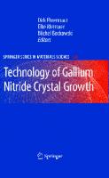 Technology of Gallium Nitride Crystal Growth (Springer Series in Materials Science)