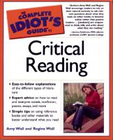 The Complete Idiot's Guide to Critical Reading